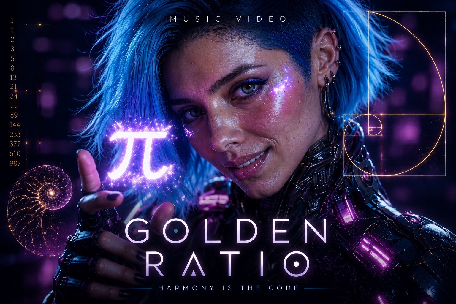 Protagonista con geometrie auree nella copertina del videoclip Golden Ratio