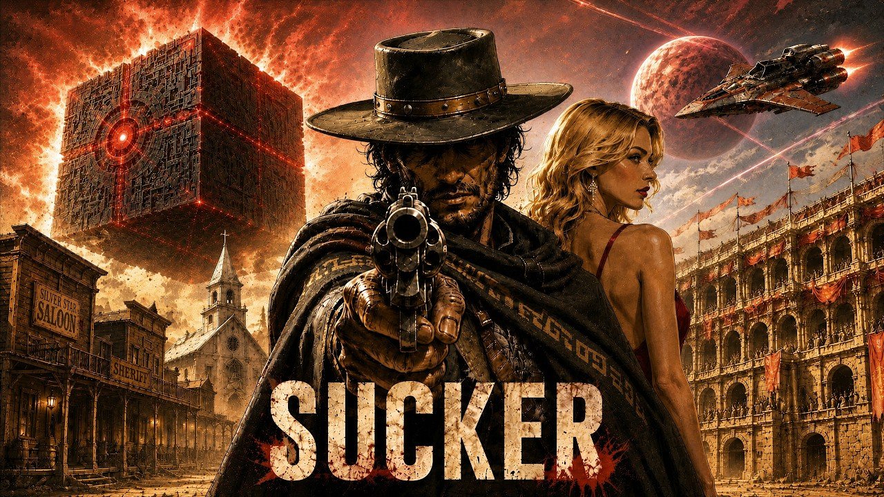 Personaggi e mondi differenti nella copertina animata di Sucker